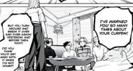 Kiryu's father reprimanding Akari (Image via Nii Satoru/Kodansha)